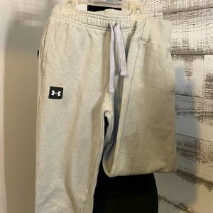 Grey jogger sweat pants.